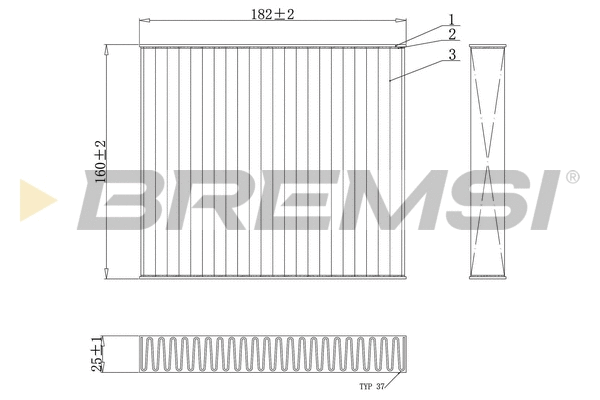 Filtre, air de l'habitacle BREMSI FC0891