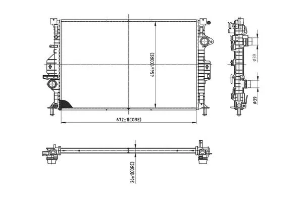 Radiateur, refroidissement du moteur ORDONEZ 2066047