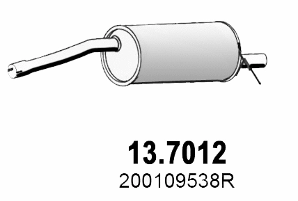 Silencieux arrière ASSO 13.7012