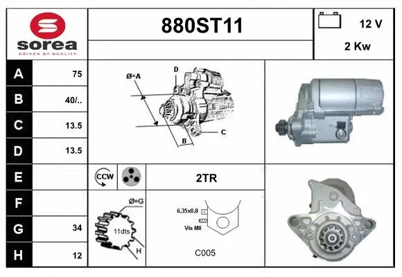 Démarreur STARTCAR 880ST11