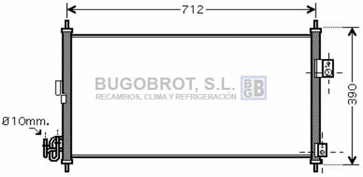 Condenseur, climatisation BUGOBROT 62-DN5263