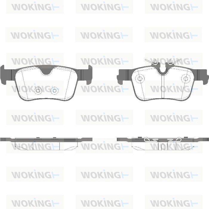 Kit de plaquettes de frein, frein à disque WOKING P14513.11