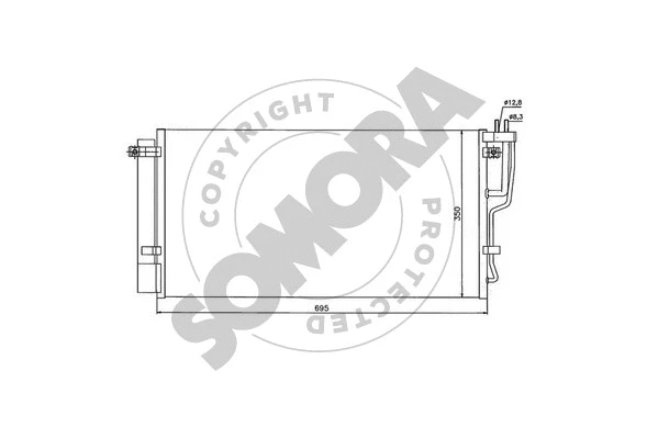 Condenseur, climatisation SOMORA 116160A