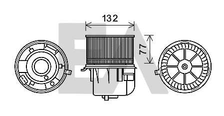 Moteur électrique, pulseur d'air habitacle EACLIMA 42A22007