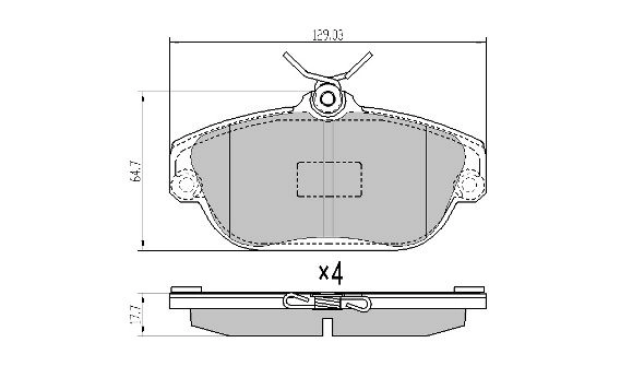 Kit de plaquettes de frein, frein à disque FREMAX FBP-0801
