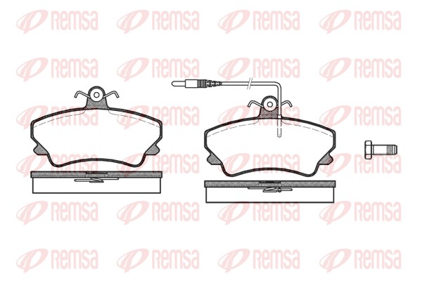 Kit de plaquettes de frein, frein à disque REMSA 0409.12
