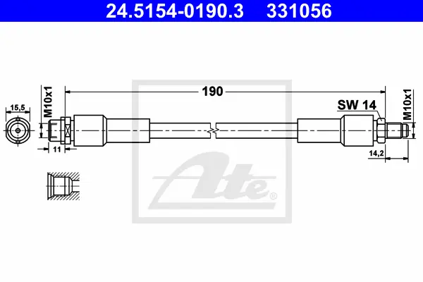 Flexible de frein ATE-APAC 24.5154-0190.3