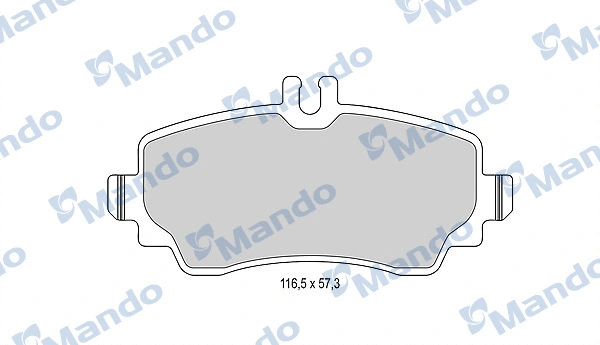 Kit de plaquettes de frein, frein à disque MANDO MBF015131