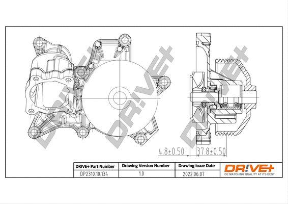 Pompe à eau, refroidissement du moteur Dr!ve+ DP2310.10.134