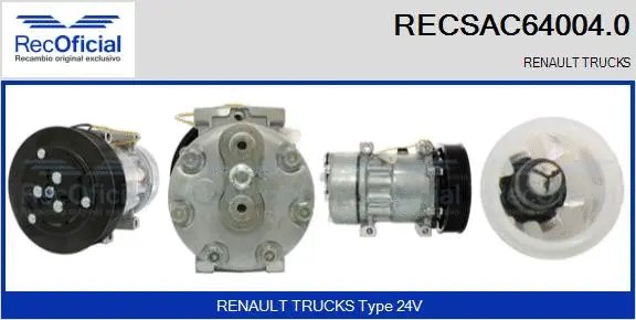 Compresseur, climatisation RECOFICIAL RECSAC64004.0