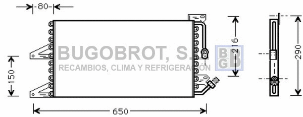 Condenseur, climatisation BUGOBROT 62-FT5205