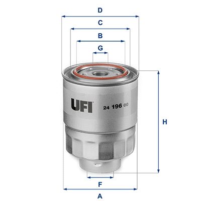 Filtre à carburant UFI 24.196.00