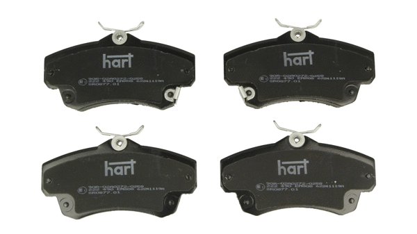 Kit de plaquettes de frein, frein à disque HART 222 409