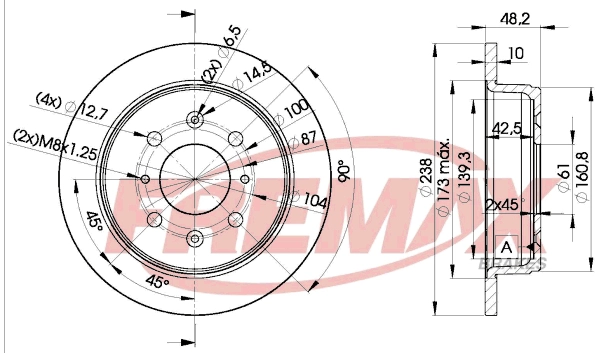 Disque de frein FREMAX BD-0817