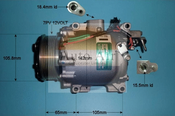 Compresseur, climatisation AUTO AIR GLOUCESTER 14-3419