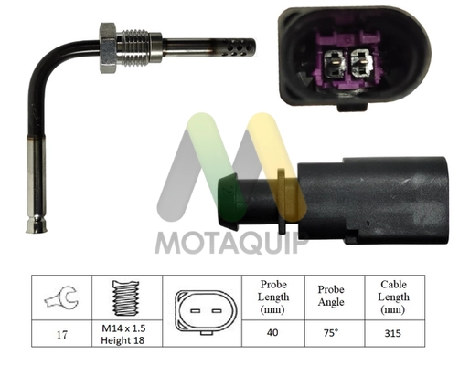 Capteur, température des gaz MOTAQUIP LVET414