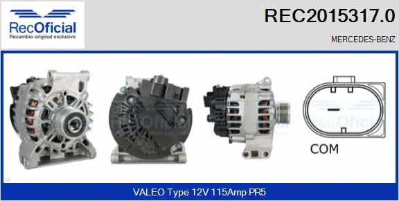 Alternateur RECOFICIAL REC2015317.0