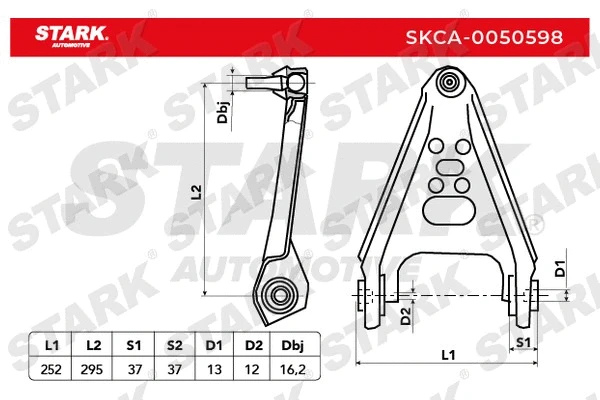 Bras de liaison, suspension de roue Stark SKCA-0050598