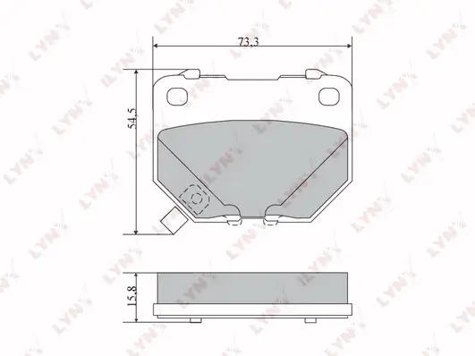 Kit de plaquettes de frein, frein à disque LYNXAUTO BD-7108