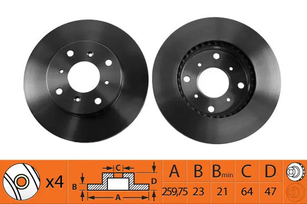 Disque de frein SB BR28107T