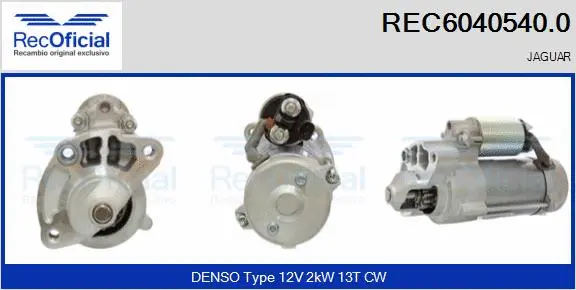 Démarreur RECOFICIAL REC6040540.0