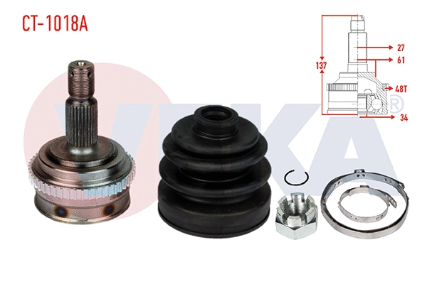 Jeu de joints, arbre de transmission VEKA CT-1018A