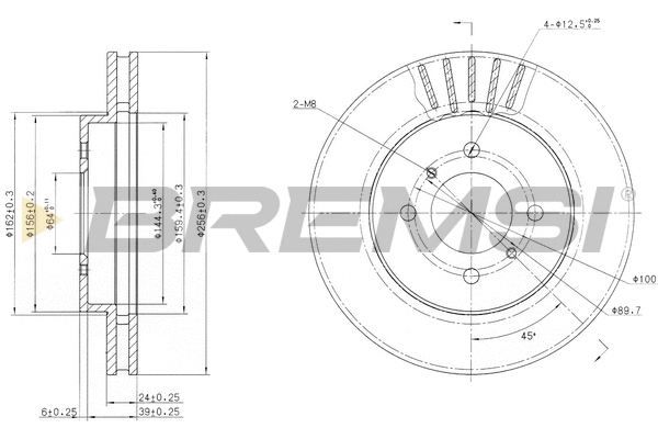 Disque de frein BREMSI CD7193V