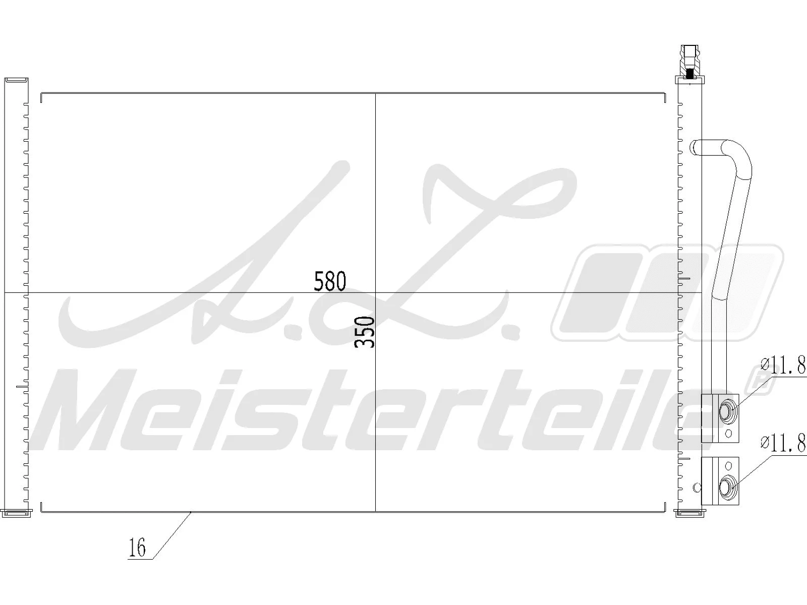 Condenseur, climatisation A.Z. Meisterteile AZMT-45-030-1007