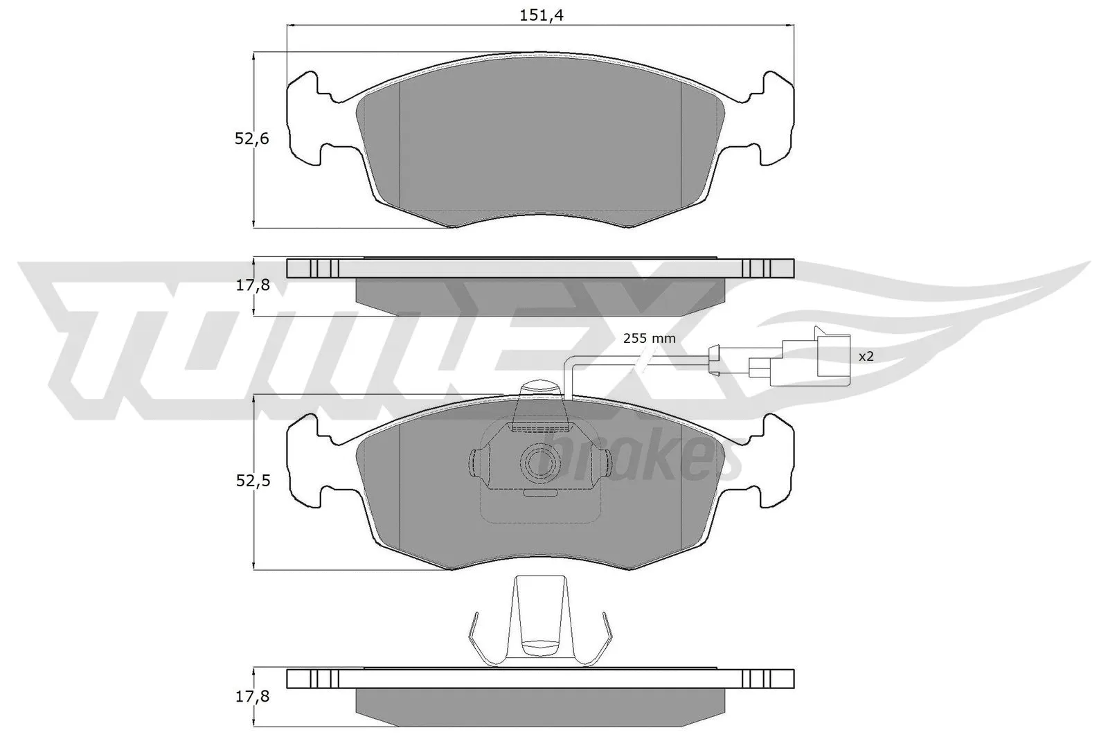 Kit de plaquettes de frein, frein à disque TOMEX Brakes TX 14-11