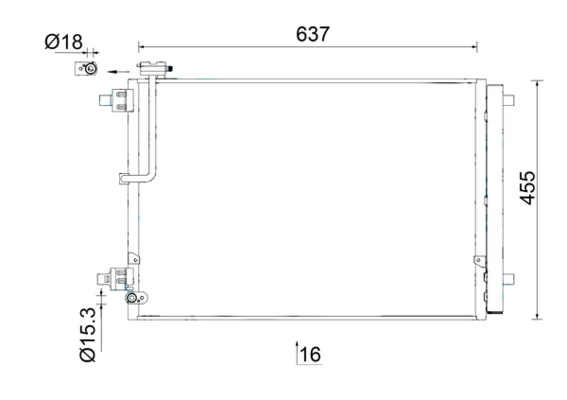 Condenseur, climatisation MAHLE AC 949 000S