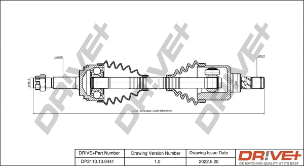 Arbre de transmission Dr!ve+ DP2110.10.0441