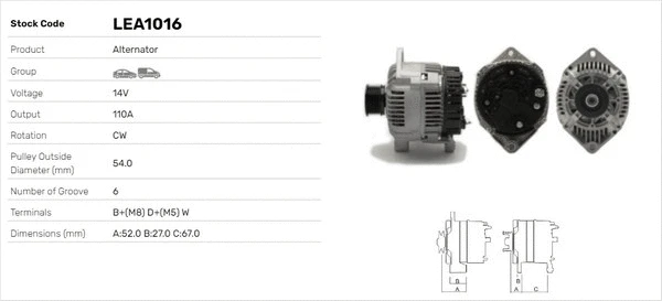 Alternateur LUSA LEA1016