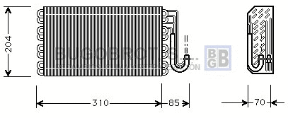 Évaporateur climatisation BUGOBROT 70-BWV025