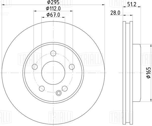 Disque de frein TRIALLI DF 265314
