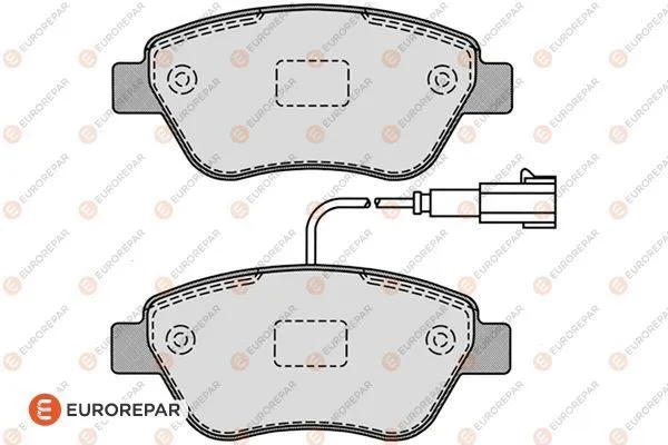 Kit de plaquettes de frein, frein à disque EUROREPAR 1617262180