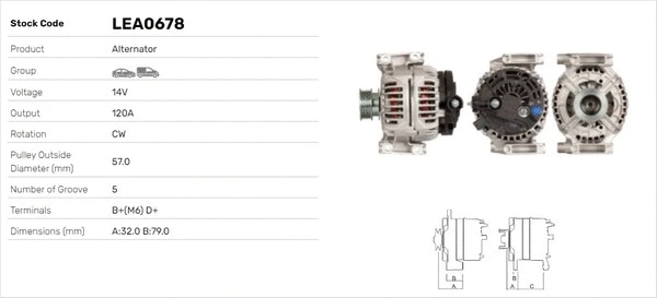 Alternateur LUSA LEA0678