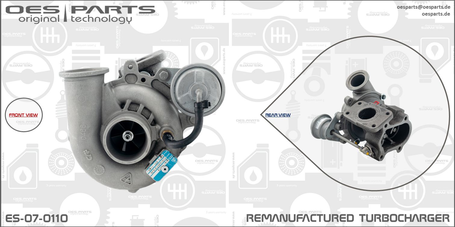 Turbocompresseur, suralimentation OES PARTS ES-07-0110