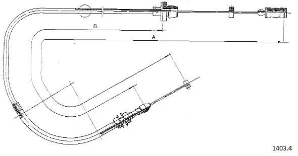 Câble d'accélération CABOR 1403.4