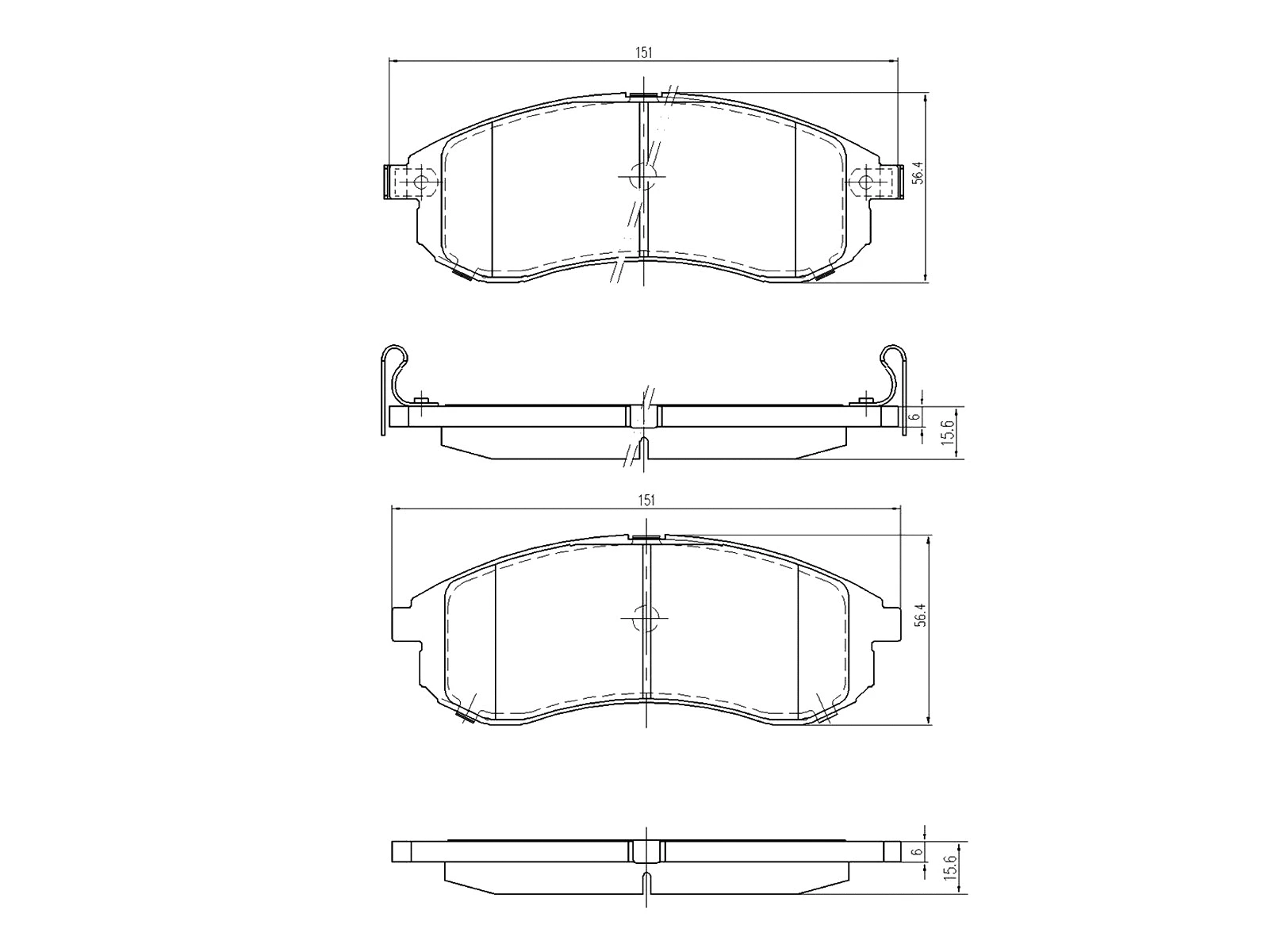 Kit de plaquettes de frein, frein à disque A.Z. Meisterteile AZMT-44-022-1196