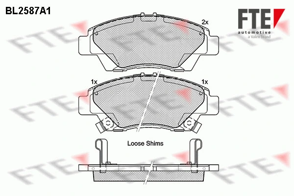 Kit de plaquettes de frein, frein à disque FTE 9010838