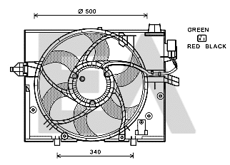 Ventilateur, refroidissement du moteur EACLIMA 33V07024