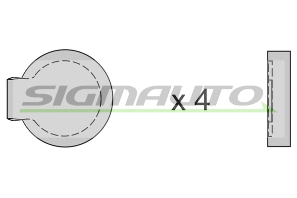 Kit de plaquettes de frein, frein à disque SIGMAUTO SPA122