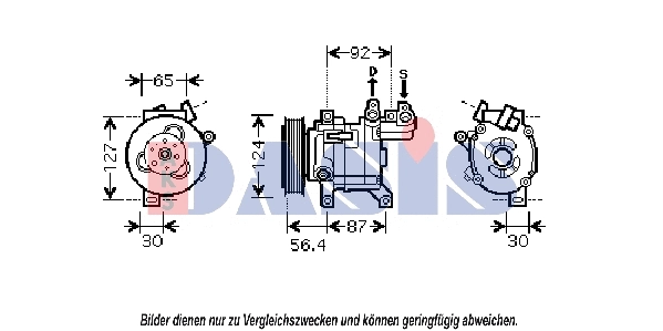 Compresseur, climatisation AKS DASIS 851868N