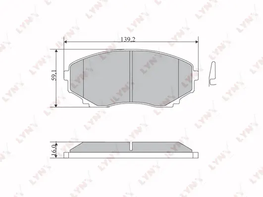 Kit de plaquettes de frein, frein à disque LYNXAUTO BD-5113