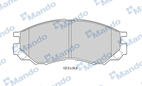 Kit de plaquettes de frein, frein à disque MANDO MBF015712