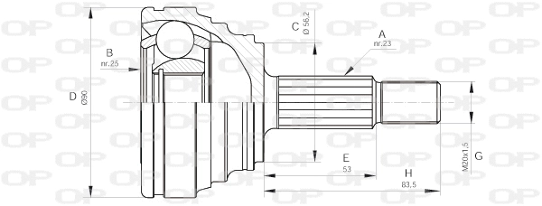 Jeu de joints, arbre de transmission OPEN PARTS CVJ5312.10