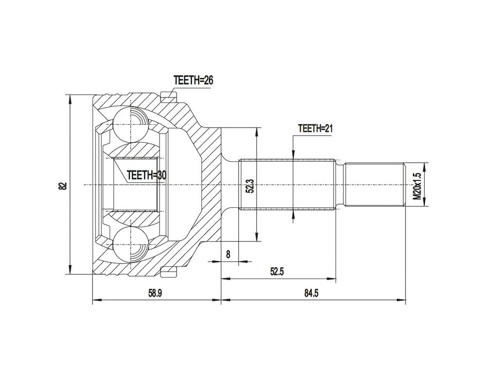 Jeu de joints, arbre de transmission A.Z. Meisterteile AZMT-43-030-1119
