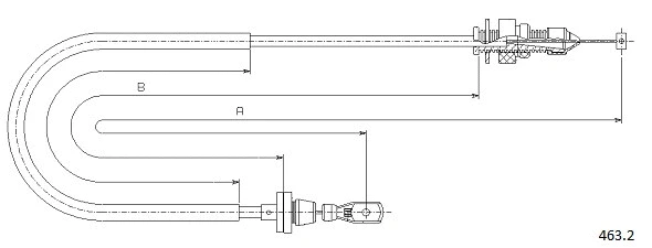Câble d'accélération CABOR 463.2