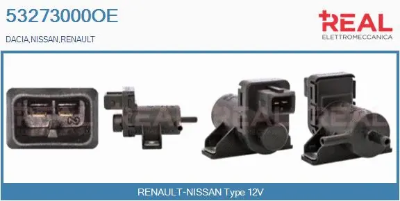 Transmetteur de pression, contrôle des gaz d'échappement REAL 53273000OE