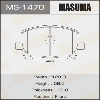 Jeu de mâchoires de frein MASUMA MS-1470